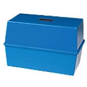 Card Index Box CP012VKBLU 250 Cards Blue 20.3 x 13.7 x 12.7 cm