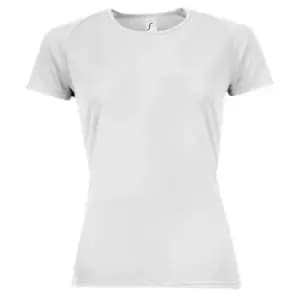 SOLS Womens/Ladies Sporty Short Sleeve T-Shirt (S) (White)