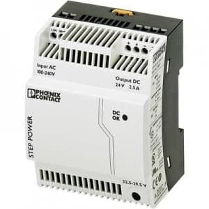 Phoenix Contact STEP-PS/1AC/24DC/2.5 Rail mounted PSU (DIN) 24 V DC 2.75 A 60 W 1 x