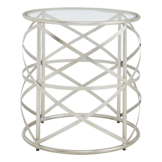 Interiors by Premier Rubia Side Table Silver unisex One Size