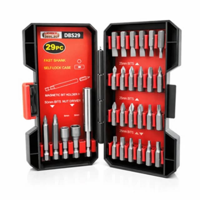 Lumberjack 29 Piece Screwdriver Bit Multi-functional Tool Set in Box Red unisex