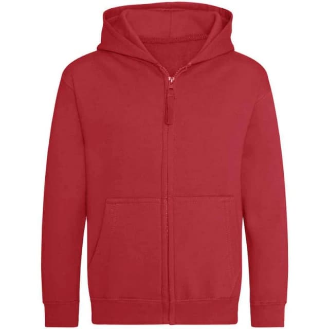AWDis Cool Zoodie Full Zip Hoodie in Red Size: 12-13 Years Red Unisex 12-13 Years