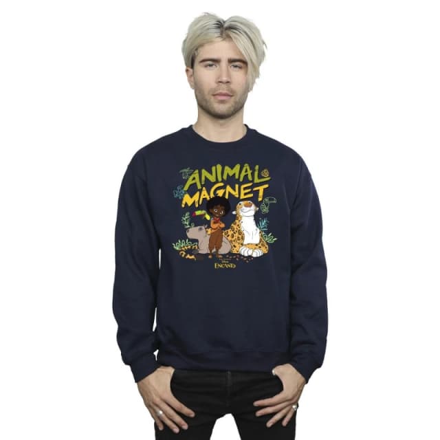 Disney Men Encanto Animal Magnet Sweatshirt in Navy Size: Small Navy S Male 5063153618503