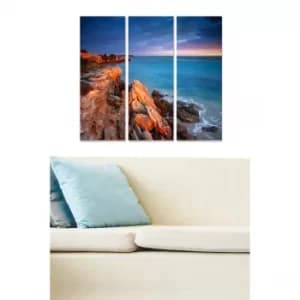 MDF86113681 Multicolor Decorative MDF Painting (3 Pieces)