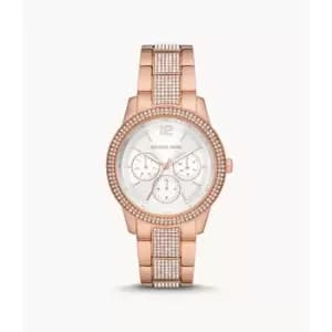 Michael Kors Womens Tibby Multifunction Rose Gold-Tone Stainless Steel Watch - Rose Gold