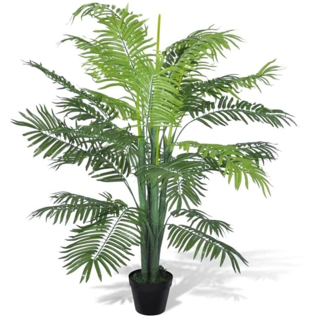 vidaXL Artificial Phoenix Palm Tree with Pot 130cm Indoor Fake Flora Plant