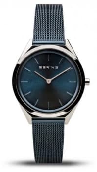 Bering Unisex Ultra-Slim Navy Mesh Bracelet 17031- Watch