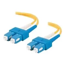 C2G 10m SC-SC 9/125 OS1 Duplex Singlemode PVC Fibre Optic Cable (LSZH) - Yellow