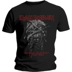 Iron Maiden - World Slavery 1984 Tour Mens Large T-Shirt - Black