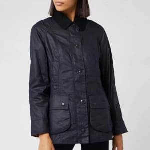 Barbour Womens Beadnell Wax Jacket - Navy - UK 16