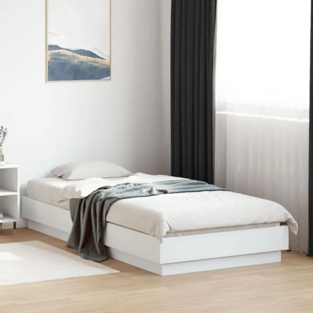 VIDAXL Bed Frame without Mattress White 90x200cm Engineered Wood Vidaxl 8721012286559