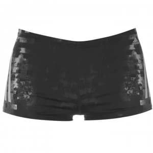 adidas Pro 3 Stripe Swimming Boxers Mens - Black