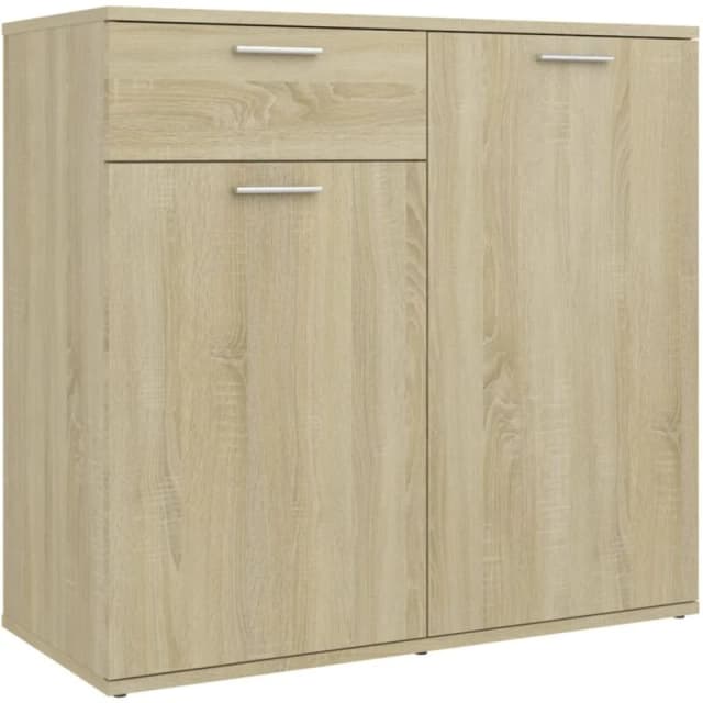 VIDAXL Sideboard Sonoma Oak 80x36x75cm Engineered Wood Vidaxl 8720286327746