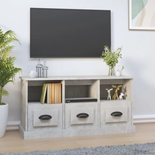 VIDAXL TV Cabinet Concrete Grey 100x35x50cm Engineered Wood Vidaxl 816292