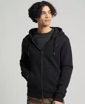 Superdry Mens Orange Label Classic Zip Hoodie Black - Size: S