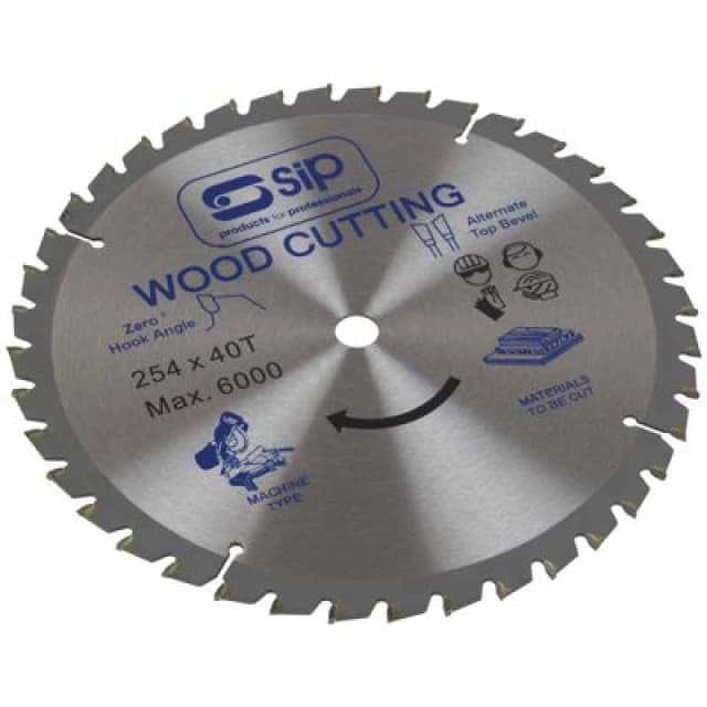 Sip 254mm X 25.4mm Tct 40T Circular Saw Blade