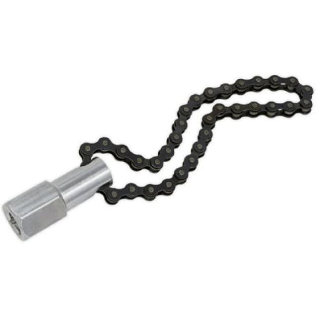 Loops 1/2" Sq Drive Oil Filter Chain Wrench - 135mm Capacity - Heavy Duty Chain Multi
