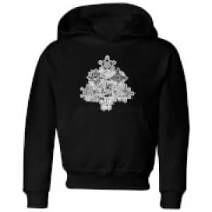 Marvel Shields Snowflakes Kids Christmas Hoodie - Black - 11-12 Years