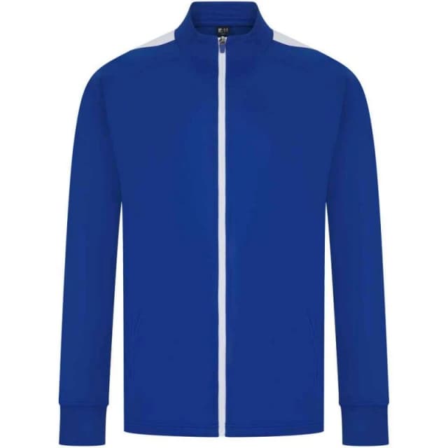 Finden & Hales Mens Knitted Tracksuit Top in Mid Blue Size: XS Mid Blue Male XS