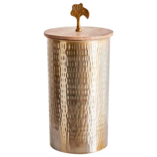 Beliani Storage Container Aswan Metal Gold