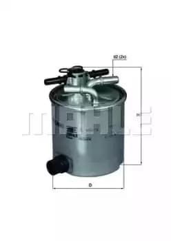 Fuel Filter KL404/16 79882135 by MAHLE Original