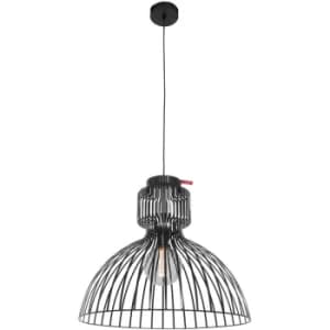 Sienna Dunbar Wire Frame Pendant Ceiling Light Matt Black