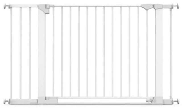 Safetots Safestep Gate, White, 131Cm - 138Cm, Extra Low Walkthough, 81Cm Extra Wide Doorway, Extra Wide Baby Gate
