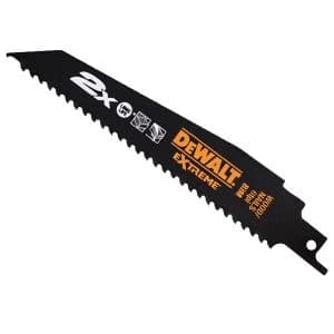 DEWALT Extreme 2X Life Wood and Nails Reciprocating Saw Blades 152mm Pack of 5