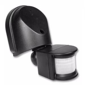 Eterna External Outdoor 180 Degrees Adjustable PIR Detector - Black