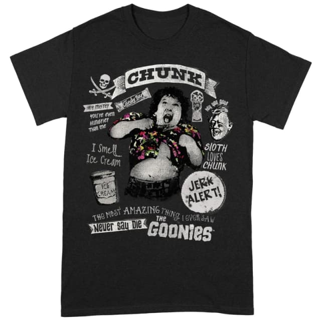 The Goonies Mens Chunk Truffle Shuffle T-Shirt in Black Size: Small Black Male S