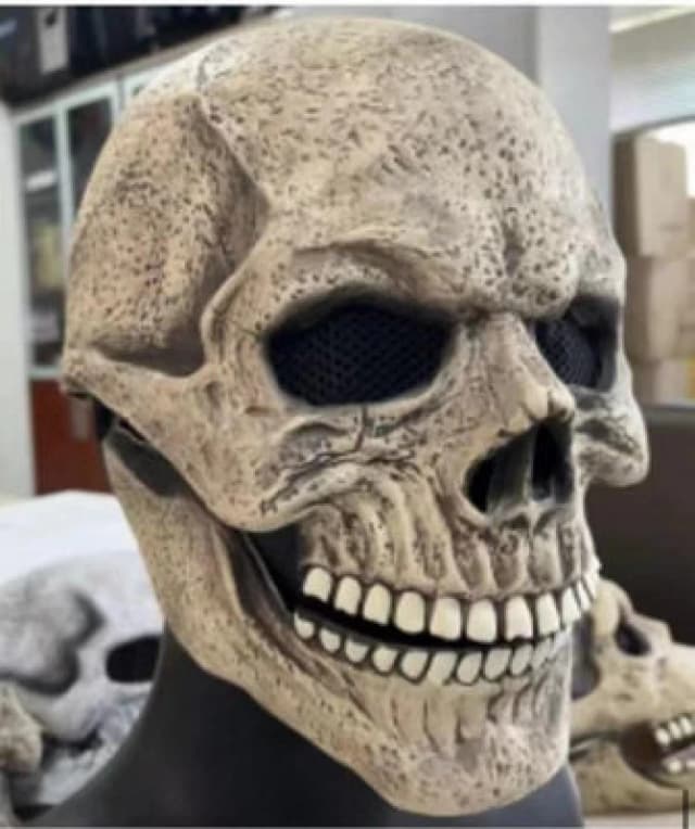 Shatchi Halloween Skeleton Latex Mask Brown Brown unisex