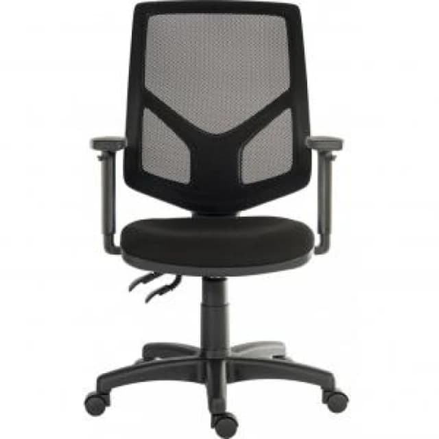 Vanguard Exec Mesh Chair Adj Arms BK EXR51694TK