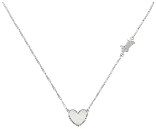Radley Sterling Silver Mother of Pearl Heart Necklace