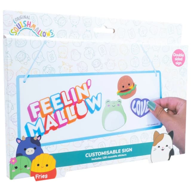 Squishmallows Room Sign with wall decals Multi unisex one size