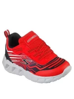 Skechers MAGNA-LIGHTS LIGHT UP BOYS TODDLER TRAINERS, Red, Size 6 Younger