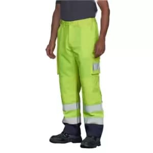 PRO RTX High Visibility Mens Cargo Trousers (3XL L) (Yellow)