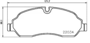 BREMBO Brake pad set FORD P 24 171 1824121,1829400,1840479 2005967,2005987,2006026,2006028,2325323,2391870,BK312K021AA,BK312K021AB,BK312K021AC