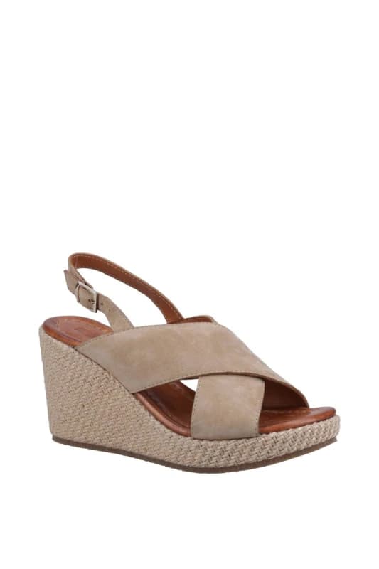 Hush Puppies Perrie Wedge Sandal - Beige Beige 6