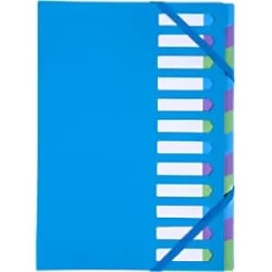 Exacompta Expanding Cases 52362E A4 Blue Coated Card 23.5 x 32cm Pack of 5