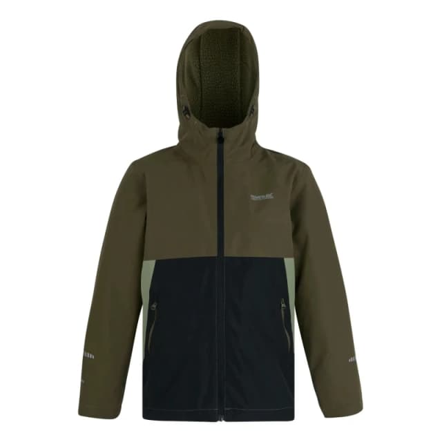 Waterproof jacket for children Regatta Hillain Vert Unisex 9/10 ans