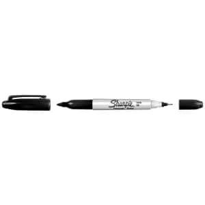 Sharpie Twin Tip Black Blister 2 pack