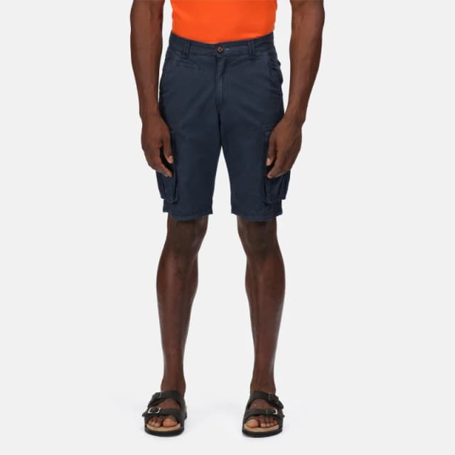 Regatta Mens Shorebay Coolweave Cotton Cargo Shorts 34 - Waist 34' (86.5cm), Inside Leg 32' NAVY RMJ221-540-34