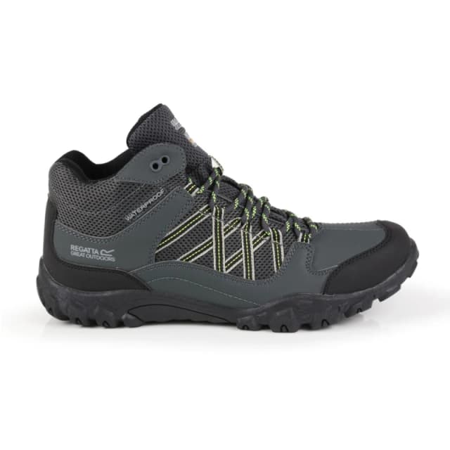 Regatta Mens Edgepoint Hydropel Mid Height Walking Boots UK Size 9.5 (EU 44) Briar/Lime RMF622-824-9.5