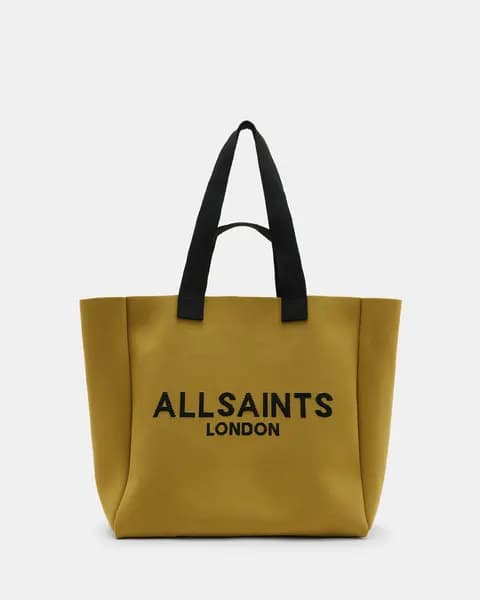AllSaints Izzy Logo Print Knitted Tote Bag