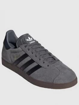 adidas Originals Gazelle, Grey/White, Size 10, Men