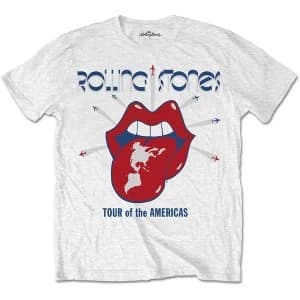 The Rolling Stones - Tour of the Americas Unisex Large T-Shirt - White