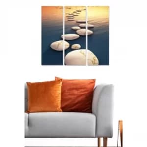 MDF9875907 Multicolor Decorative MDF Painting (3 Pieces)