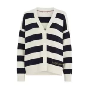 Tommy Hilfiger Lighthouse Stp Boxy V-Nk Cardi - Beige