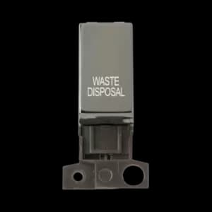 Click Scolmore MiniGrid 13A Double-Pole Ingot Waste Disposal Switch Black Nickel - MD018BN-WD