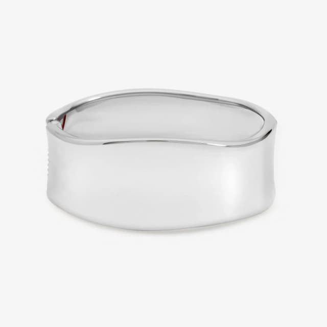 Jon Richard Silver Plated Large Curve Cuff Cuff Bracelets One Size Silver 73777211000